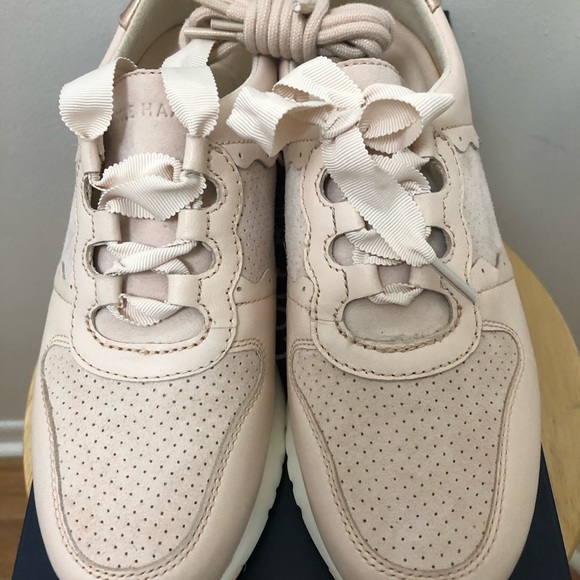 Cole Haan Women's GrandPrø Wedge Trainer Peach Rose Gold - Picture 11 of 15